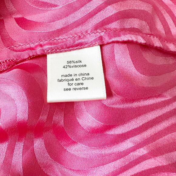 Ronny Kobo Brenda Dress Ria Pink Silk Blend Mini Ruched Waist Size M NWT - Picture 9 of 11